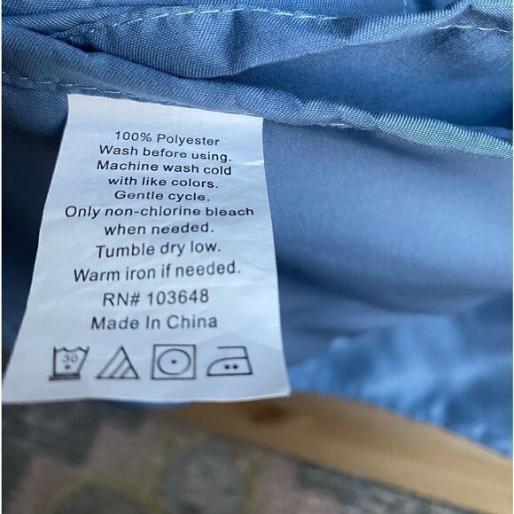 Amazon Blue Bed Flat Top Sheet - Picture 2 of 4